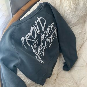 Alphalete Proud But Never Satisfied cropped